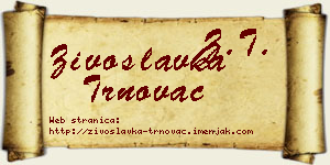 Živoslavka Trnovac vizit kartica